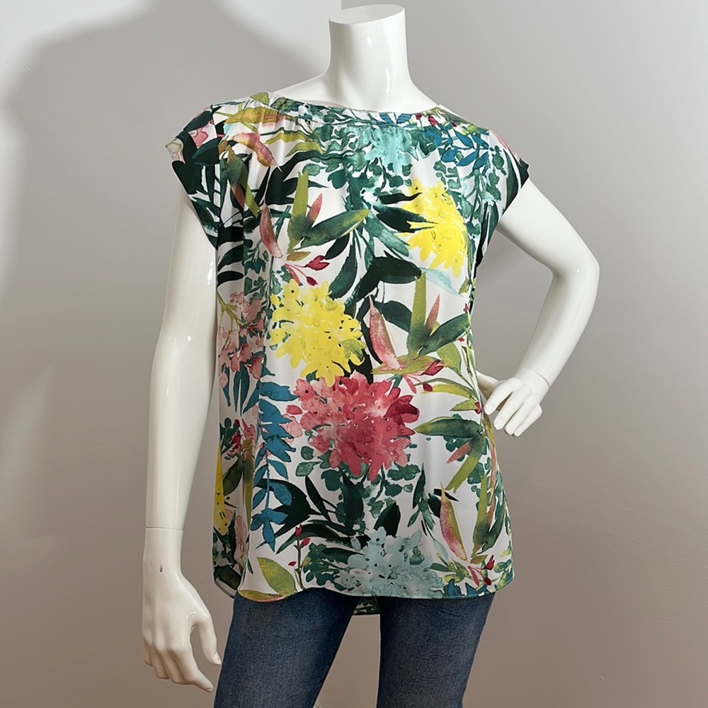 [M] REITMANS Tropical Floral Leaves Top